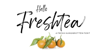 Font visual image of Hello Freshtea Brush