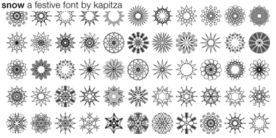 Font visual image of Snow&trade;