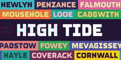 Font visual image of High Tide AT