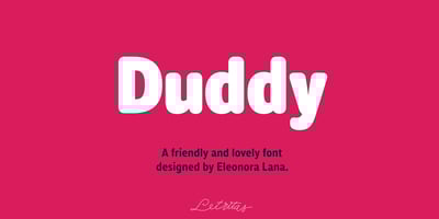Font visual image of Duddy