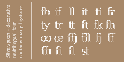 Font visual image of Silverspoon