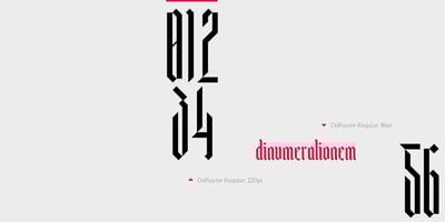 Font visual image of De Ruyter