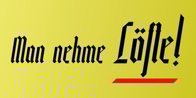 Font visual image of De Ruyter