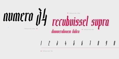 Font visual image of De Ruyter