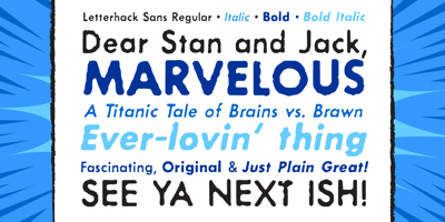 Font visual image of Letterhack Sans