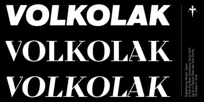 Font visual image of WT Volkolak