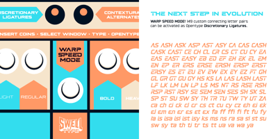 Font visual image of Hyperspace Race