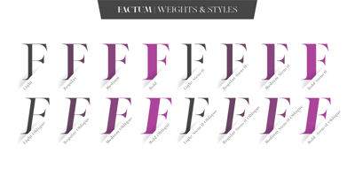 Imagen visual de la fuente Factum