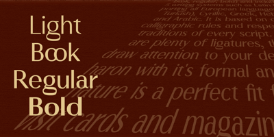 Font visual image of Qisharon