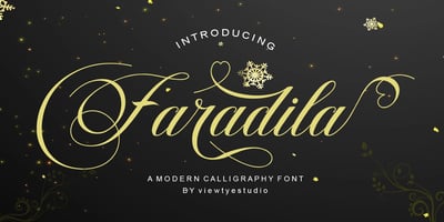 Font visual image of Faradila