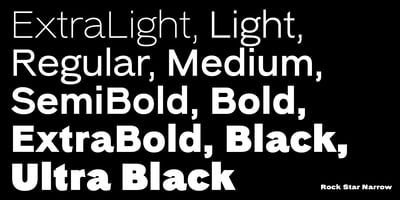 Font visual image of Rock Star