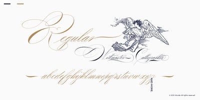 Font visual image of Willmaster Calligraphia