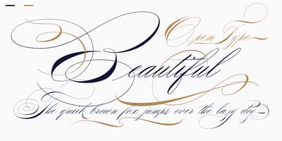Font visual image of Willmaster Calligraphia