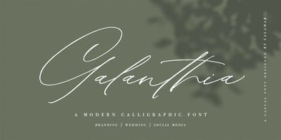Font visual image of Galanthia
