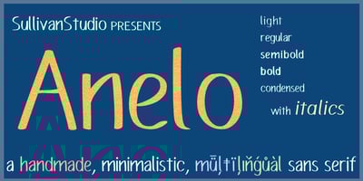 Font visual image of Anelo
