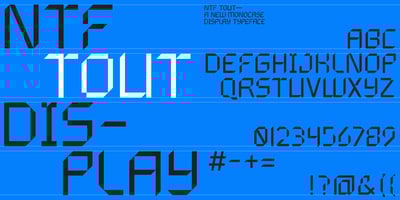 Font visual image of NTF Tout