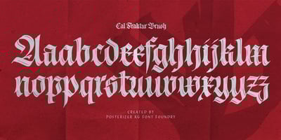 Font visual image of Cal Fraktur Brush