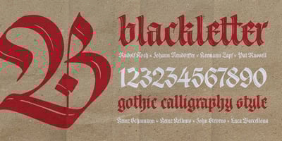 Font visual image of Cal Fraktur Brush