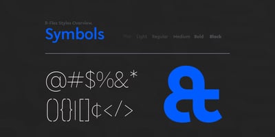 Font visual image of R-Flex