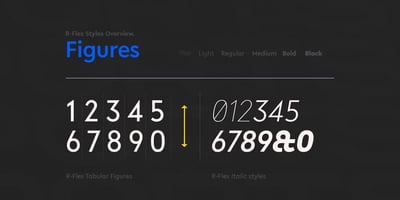 Font visual image of R-Flex