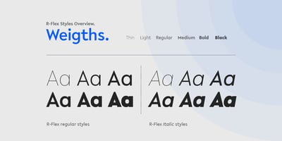 Font visual image of R-Flex