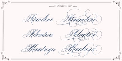 Font visual image of Authentica Script