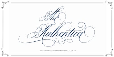 Font visual image of Authentica Script