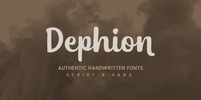 Font visual image of Dephion