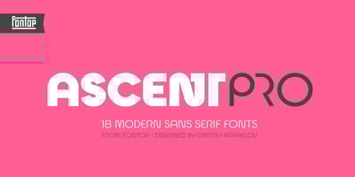 Imagen visual de la fuente Ascent Pro