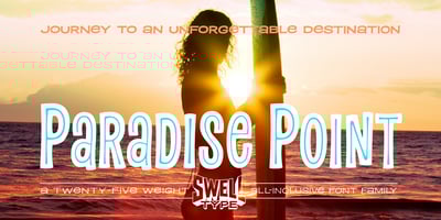 Font visual image of Paradise Point