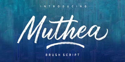 Font visual image of Muthea