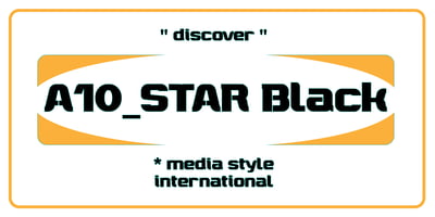 Font visual image of A10 STAR Black