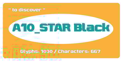 Font visual image of A10 STAR Black