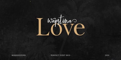 Font visual image of Wapstina Love