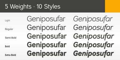 Font visual image of Hybi11 Amigo