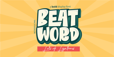Font visual image of Beat Word