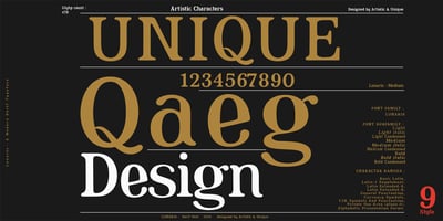 Font visual image of Lunaris
