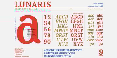 Font visual image of Lunaris