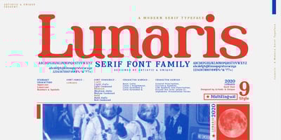 Font visual image of Lunaris