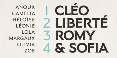 Font visual image of Caeli AT