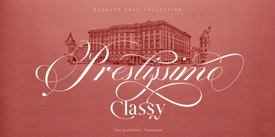 Font visual image of Prestissimo Classy