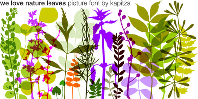 Font visual image of We Love Nature&trade; Leaves