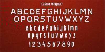 Font visual image of Calzone