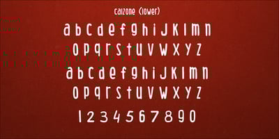Font visual image of Calzone