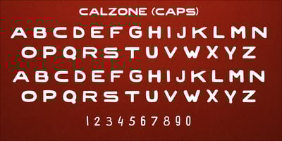 Font visual image of Calzone