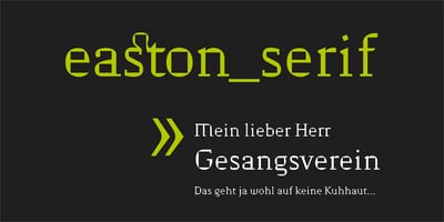Font visual image of Easton