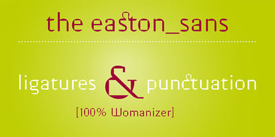 Font visual image of Easton