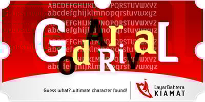 Font visual image of LayarBahtera Kiamat