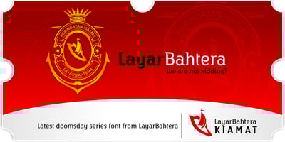 Font visual image of LayarBahtera Kiamat