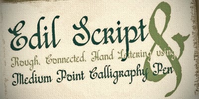 Font visual image of Edil Script&trade;
